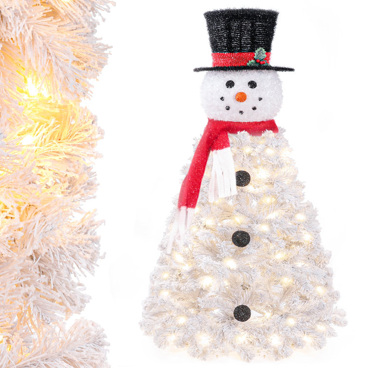 The Holiday Aisle® 48'' H Slender White Fir Flocked/Frosted Christmas